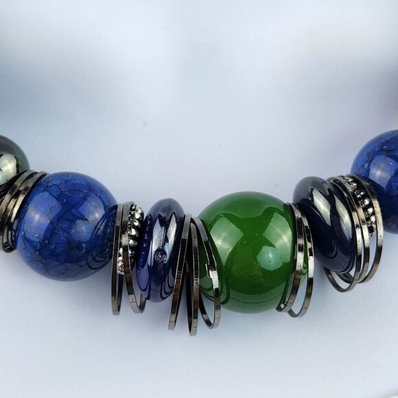 🩵Premier "Dive In" Blue & Green Necklace - Picture 4 of 11